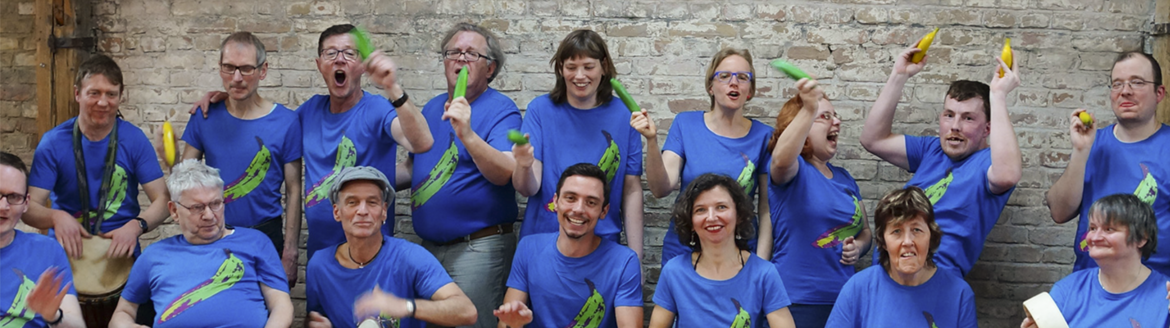 Personen aus der Theatergruppe "Die Grünen Bananen"